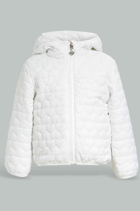 Redtag-White-Heart-Quilted-Jacket-Category:Jackets,-Colour:White,-Deals:New-In,-EHW,-Filter:Infant-Girls-(3-to-24-Mths),-ING-Jackets,-New-In-ING-APL,-Non-Sale,-Section:Girls-(0-to-14Yrs),-W22B-Infant-Girls-3 to 24 Months