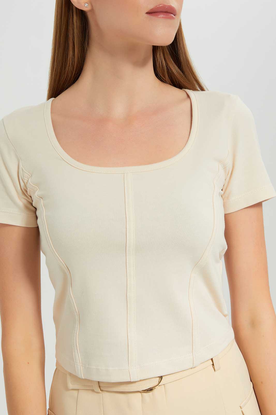 Redtag-Assorted-Squareneck-ShortSleeve-Top-Category:Tops,-Colour:Assorted,-Deals:New-In,-Filter:Women's-Clothing,-LEC,-LEC-Tops,-New-In-LEC-APL,-Non-Sale,-Section:Women,-W22B-Women's-