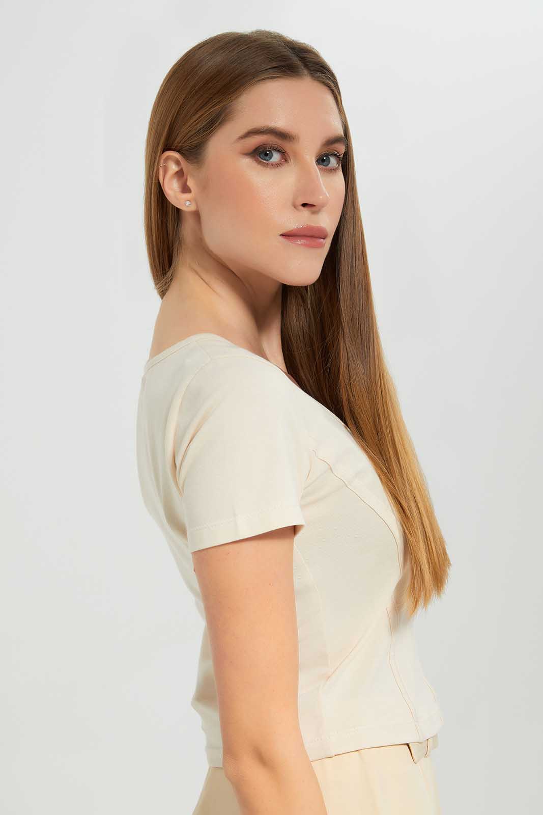 Redtag-Assorted-Squareneck-ShortSleeve-Top-Category:Tops,-Colour:Assorted,-Deals:New-In,-Filter:Women's-Clothing,-LEC,-LEC-Tops,-New-In-LEC-APL,-Non-Sale,-Section:Women,-W22B-Women's-