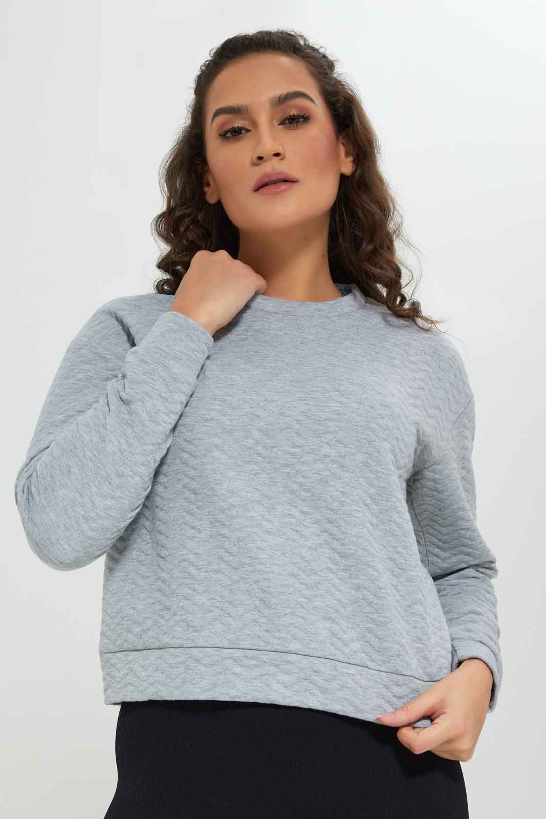Redtag-White-Jacquard-Sweatshirt-Category:Sweatshirts,-Colour:White,-Deals:New-In,-Filter:Women's-Clothing,-New-In-Women-APL,-Non-Sale,-Section:Women,-TBL,-W22B,-Women-Sweatshirts-Women's-