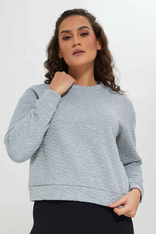 Redtag-White-Jacquard-Sweatshirt-Category:Sweatshirts,-Colour:White,-Deals:New-In,-Filter:Women's-Clothing,-New-In-Women-APL,-Non-Sale,-Section:Women,-TBL,-W22B,-Women-Sweatshirts-Women's-