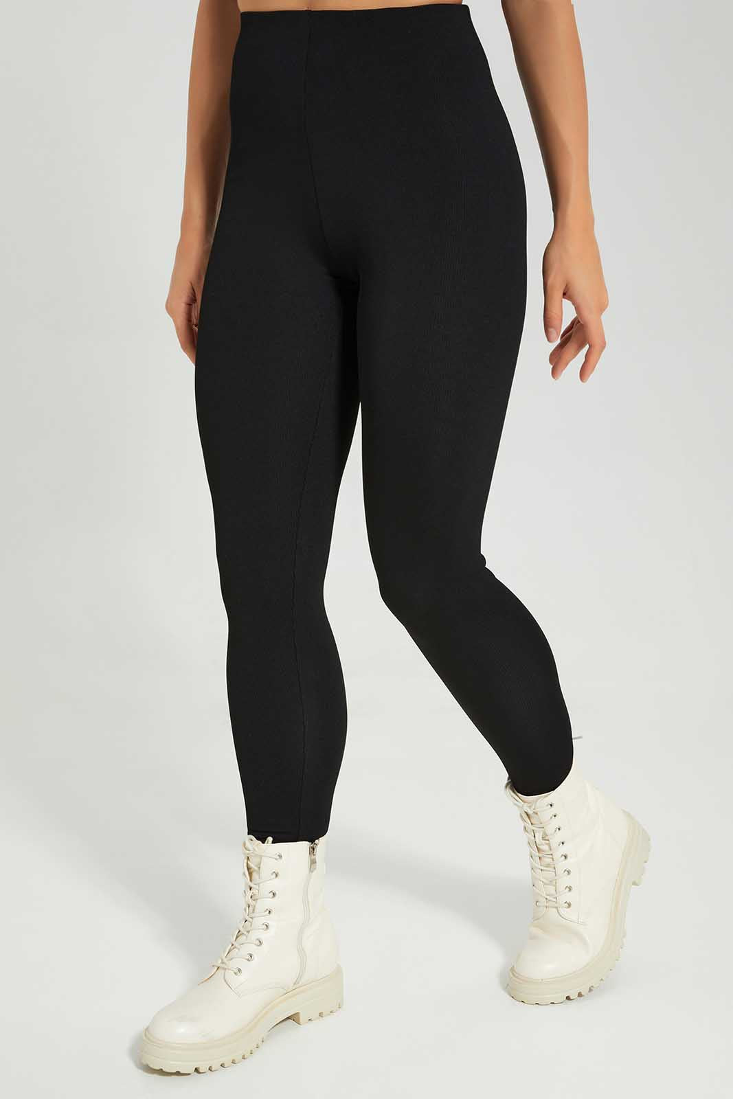 Redtag-Black-Drop-Needle-Legging-Category:Jeggings,-Colour:Black,-Deals:New-In,-Filter:Women's-Clothing,-New-In-Women-APL,-Non-Sale,-Section:Women,-W22B,-Women-Jeggings-Women's-