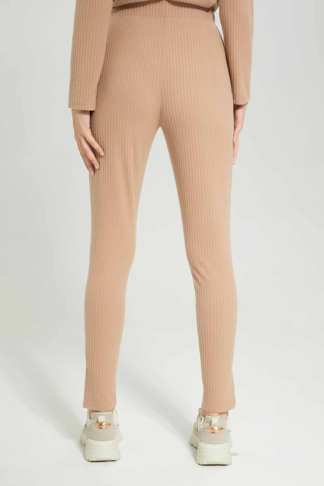 Redtag-Beige-Ribbed-Long-Length-Louge-Pants-Category:Joggers,-Colour:Beige,-Deals:New-In,-Filter:Women's-Clothing,-New-In-Women-APL,-Non-Sale,-Section:Women,-W22B,-Women-Joggers,-Women-Loungewear-Pants-Women's-