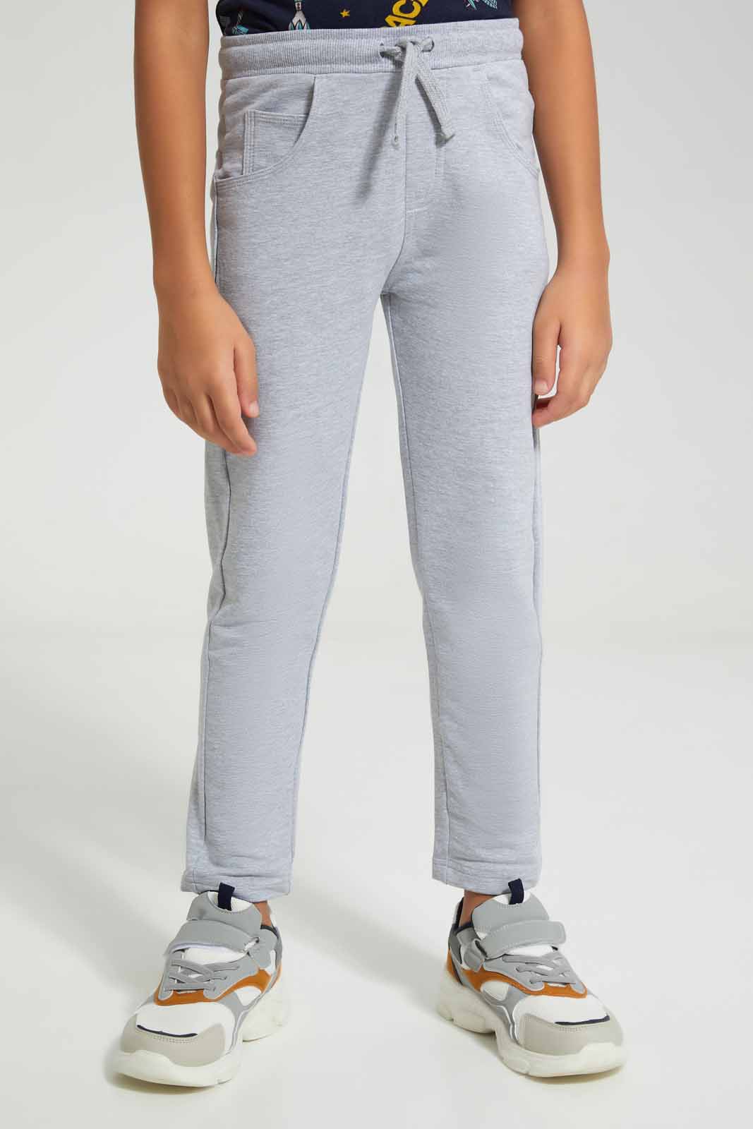 Redtag-Grey-Stretch-terry-Pant-BOY-Joggers,-Category:Joggers,-Colour:Grey,-Deals:New-In,-Filter:Boys-(2-to-8-Yrs),-New-In-BOY-APL,-Non-Sale,-Section:Boys-(0-to-14Yrs),-TBL,-W22A-Boys-2 to 8 Years