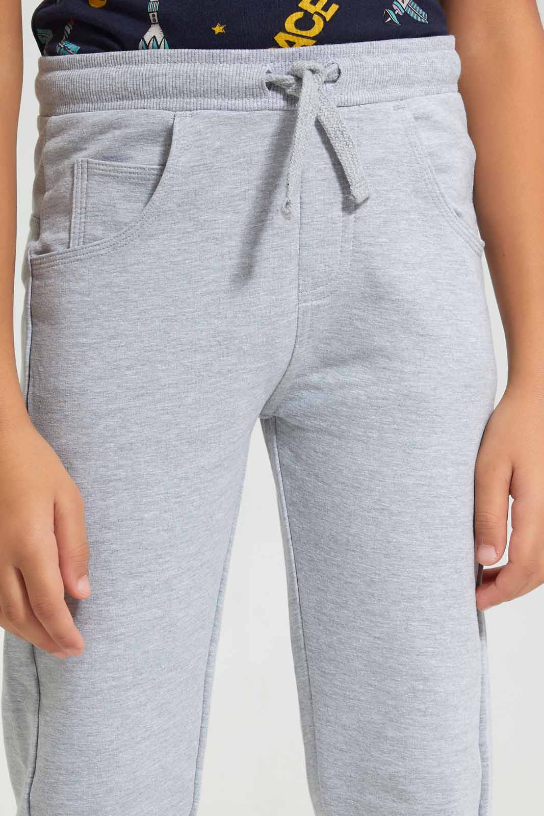 Redtag-Grey-Stretch-terry-Pant-BOY-Joggers,-Category:Joggers,-Colour:Grey,-Deals:New-In,-Filter:Boys-(2-to-8-Yrs),-New-In-BOY-APL,-Non-Sale,-Section:Boys-(0-to-14Yrs),-TBL,-W22A-Boys-2 to 8 Years