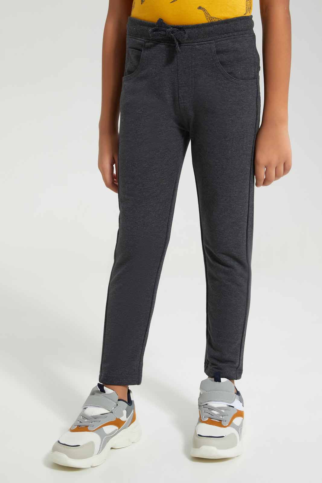 Redtag-Charcoal-Stretch-terry-Pant-BOY-Joggers,-Category:Joggers,-Colour:Charcoal,-Deals:New-In,-Filter:Boys-(2-to-8-Yrs),-New-In-BOY-APL,-Non-Sale,-Section:Boys-(0-to-14Yrs),-TBL,-W22A-Boys-2 to 8 Years