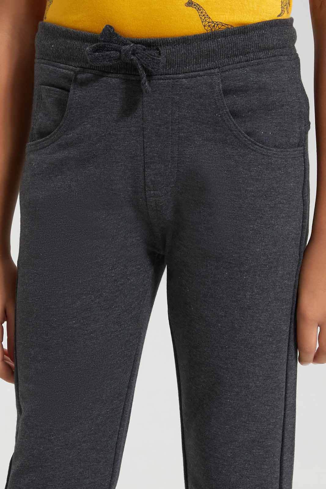 Redtag-Charcoal-Stretch-terry-Pant-BOY-Joggers,-Category:Joggers,-Colour:Charcoal,-Deals:New-In,-Filter:Boys-(2-to-8-Yrs),-New-In-BOY-APL,-Non-Sale,-Section:Boys-(0-to-14Yrs),-TBL,-W22A-Boys-2 to 8 Years