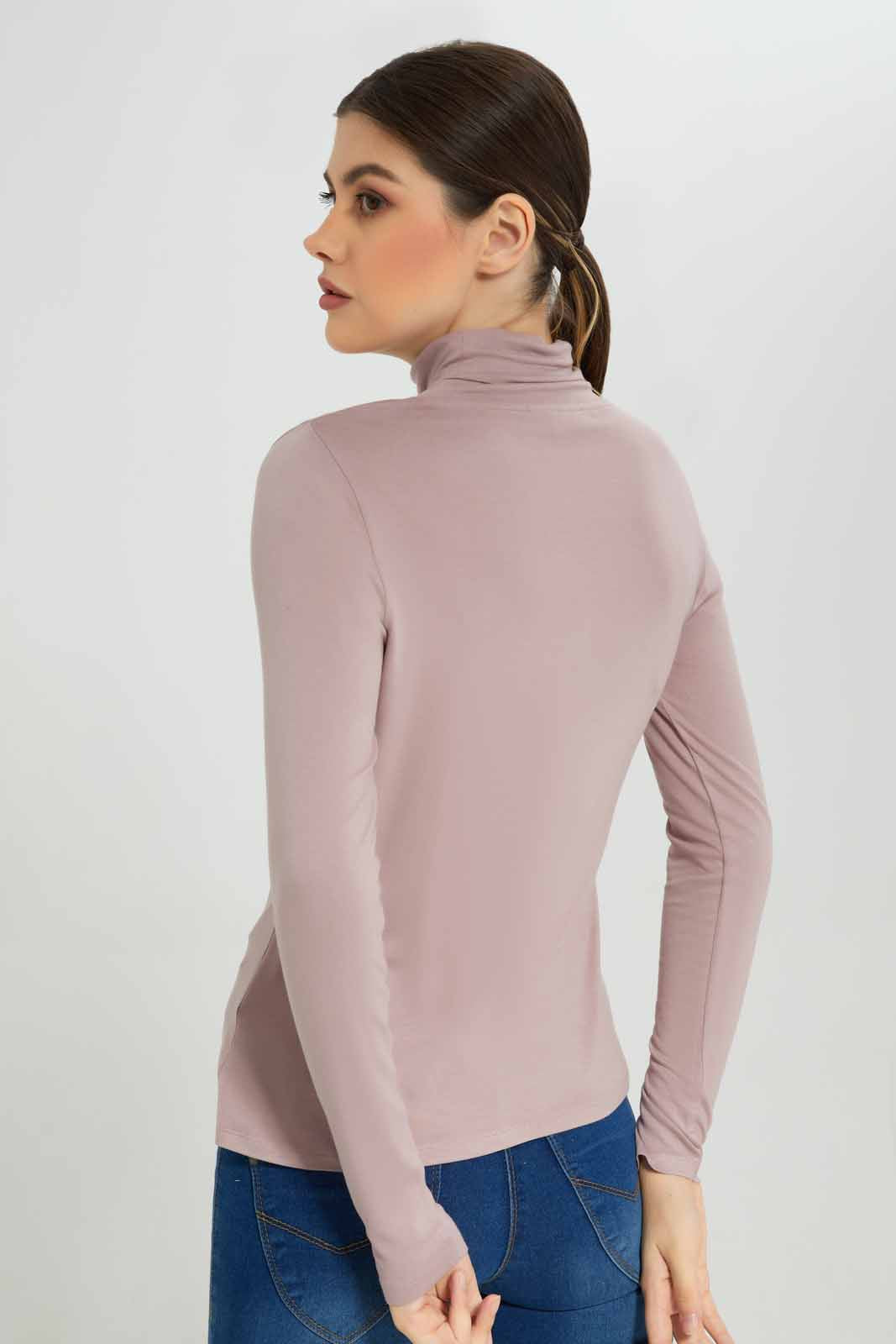 Redtag-Mauve-Long-Sleeve-Turtle-Neck-T-Shirt-Category:T-Shirts,-Colour:Mauve,-Deals:New-In,-Dept:Ladieswear,-Filter:Women's-Clothing,-New-In-Women-APL,-Non-Sale,-Section:Women,-TBL,-W22B,-Women-T-Shirts-Women's-