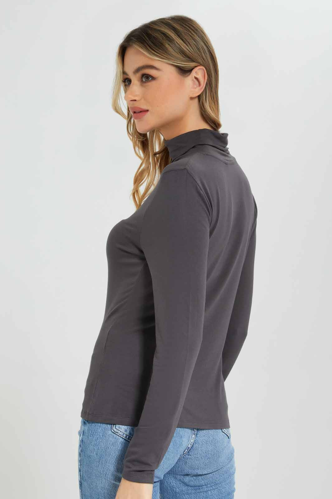 Redtag-Khaki-Long-Sleeve-Turtle-Neck-T-Shirt-Category:T-Shirts,-Colour:Olive,-Deals:New-In,-Dept:Ladieswear,-Filter:Women's-Clothing,-New-In-Women-APL,-Non-Sale,-Section:Women,-TBL,-W22B,-Women-T-Shirts-Women's-