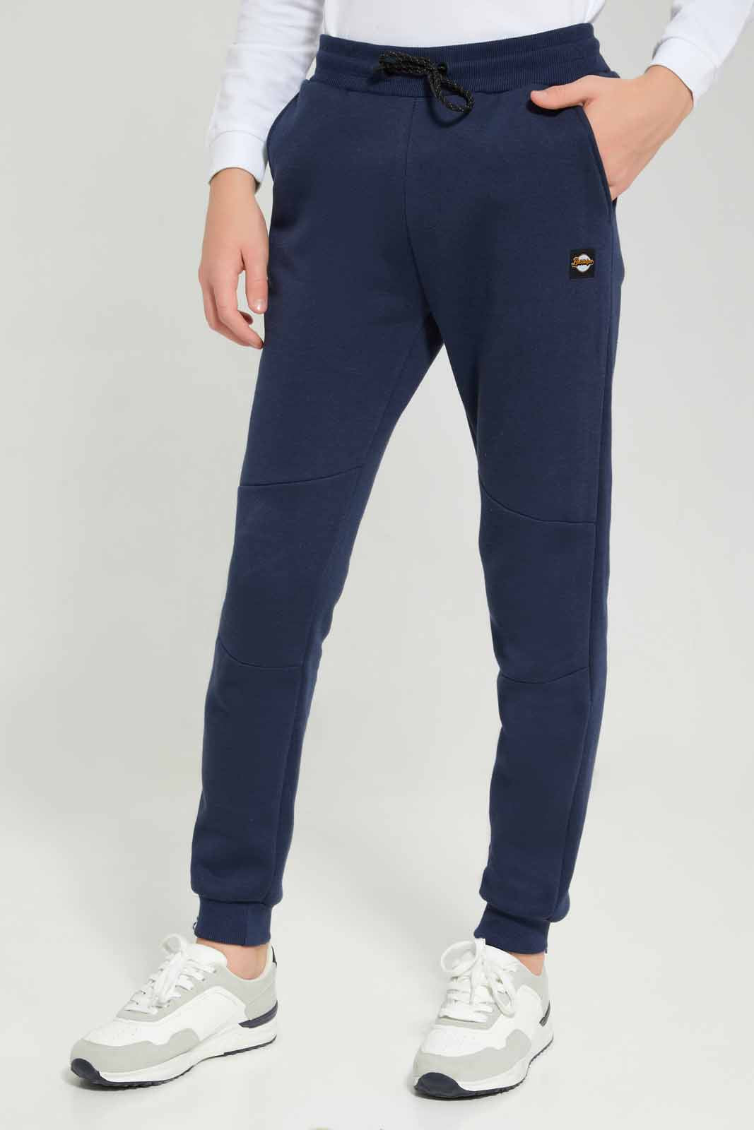 Redtag-Navy-Biker-Knee-Active-Pants-BSR-Joggers,-Category:Joggers,-Colour:Navy,-Deals:New-In,-Dept:Boys,-Filter:Senior-Boys-(8-to-14-Yrs),-New-In-BSR-APL,-Non-Sale,-Section:Boys-(0-to-14Yrs),-W22B-Senior-Boys-9 to 14 Years