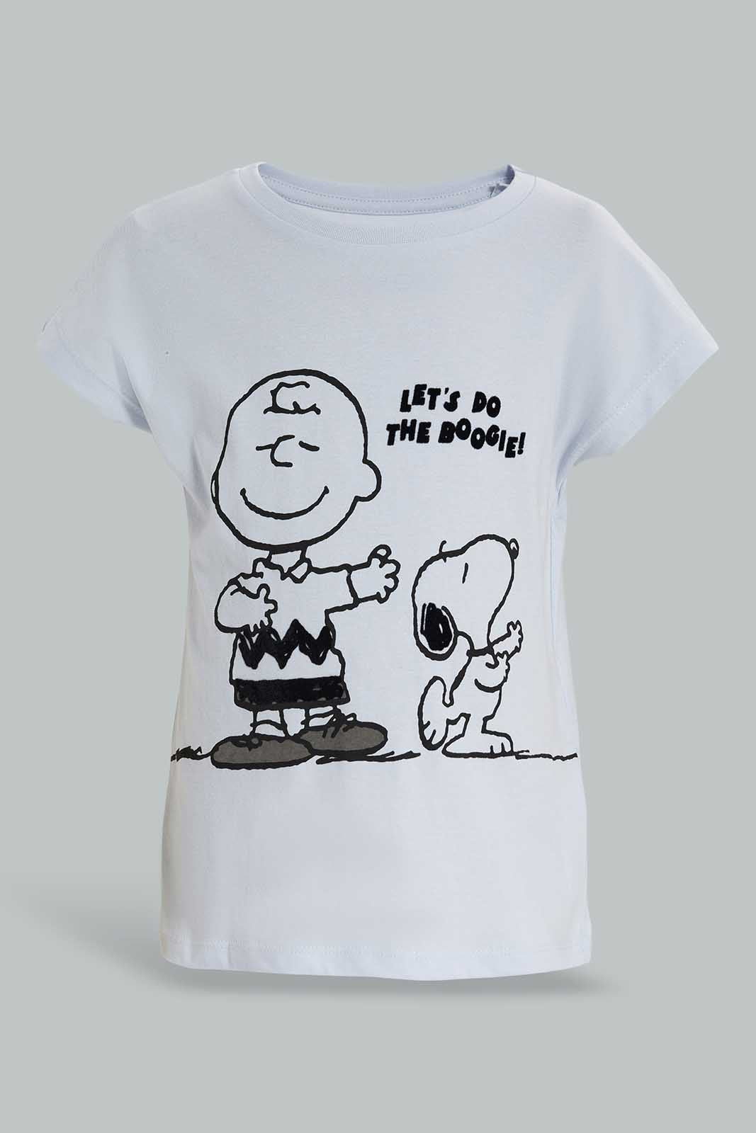 Redtag-PALE-PINK-LICENSE-TEE--SNOOPY-Bundle,-Category:T-Shirts,-Colour:Apricot,-Deals:4-For-90,-Deals:New-In,-Filter:Girls-(2-to-8-Yrs),-GIR-T-Shirts,-New-In-GIR-APL,-Section:Girls-(0-to-14Yrs),-W22A-Girls-2 to 8 Years