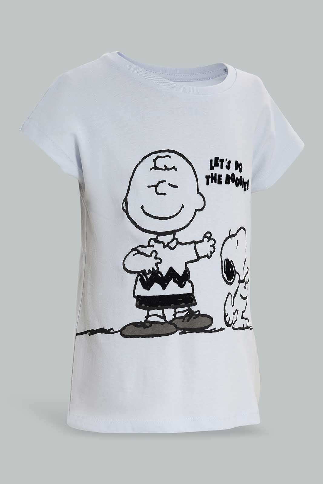 Redtag-PALE-PINK-LICENSE-TEE--SNOOPY-Bundle,-Category:T-Shirts,-Colour:Apricot,-Deals:4-For-90,-Deals:New-In,-Filter:Girls-(2-to-8-Yrs),-GIR-T-Shirts,-New-In-GIR-APL,-Section:Girls-(0-to-14Yrs),-W22A-Girls-2 to 8 Years