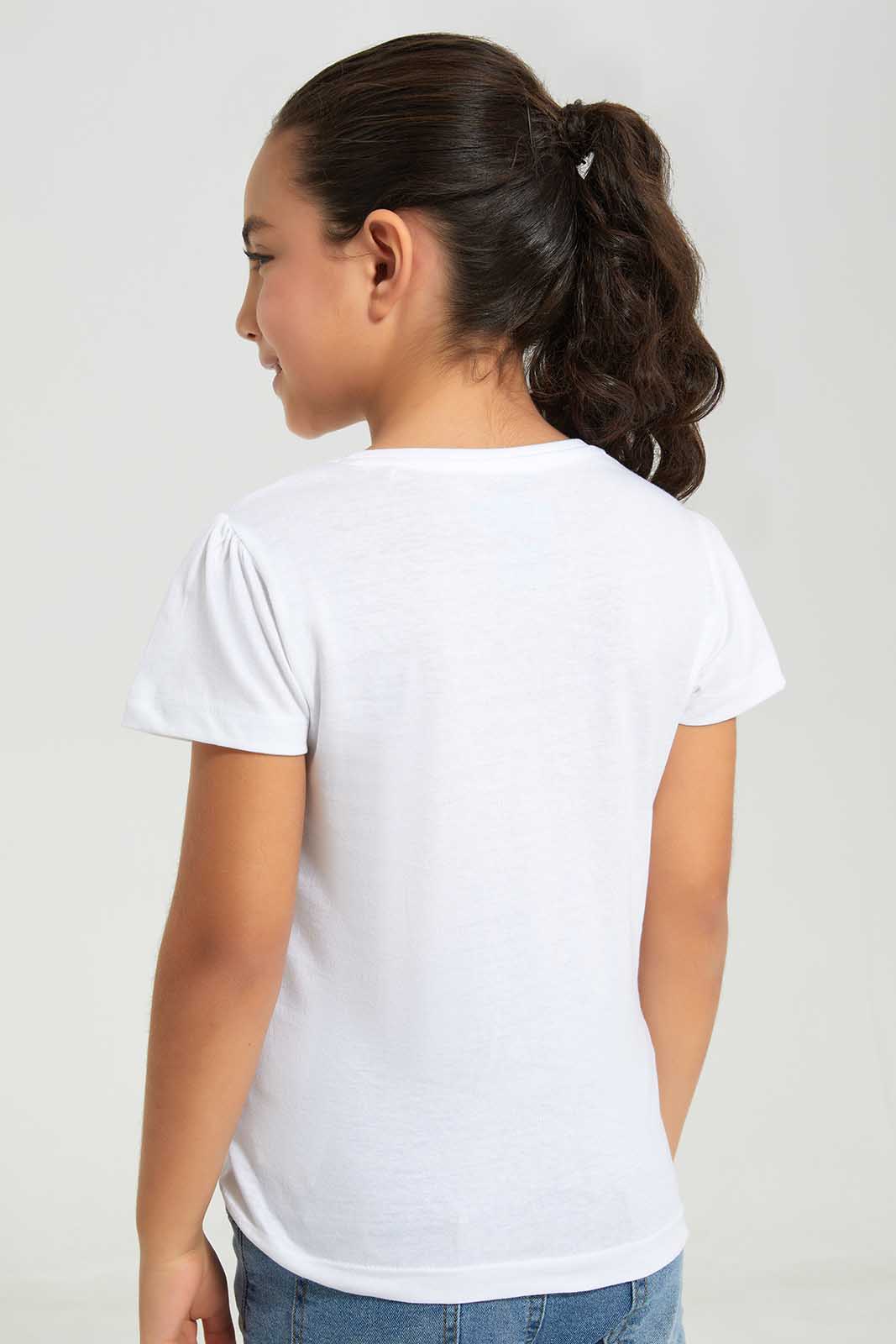 Redtag-CREAM-LICENSE-TEE--MINNIE-&-FRIENDS-Bundle,-Category:T-Shirts,-Colour:Cream,-Deals:4-For-90,-Deals:New-In,-Filter:Girls-(2-to-8-Yrs),-GIR-T-Shirts,-New-In-GIR-APL,-Section:Girls-(0-to-14Yrs),-W22A-Girls-2 to 8 Years