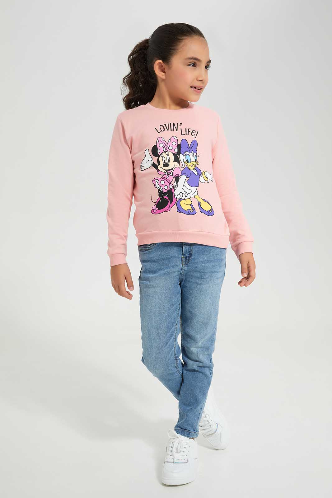 Redtag-CREAM-LICENSE-ACTIVE-TOP--MINNIE-&-FRIENDS-Bundle,-Category:Sweatshirts,-Colour:Cream,-Deals:3-For-90,-Deals:New-In,-Filter:Girls-(2-to-8-Yrs),-GIR-Sweatshirts,-New-In-GIR-APL,-Section:Girls-(0-to-14Yrs),-W22A-Girls-2 to 8 Years