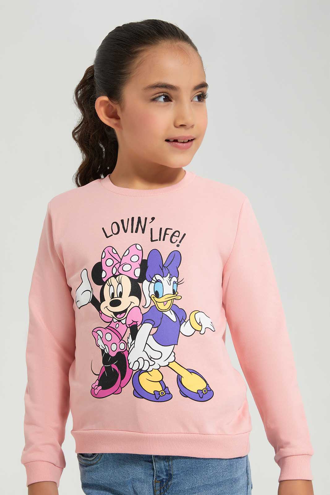 Redtag-CREAM-LICENSE-ACTIVE-TOP--MINNIE-&-FRIENDS-Bundle,-Category:Sweatshirts,-Colour:Cream,-Deals:3-For-90,-Deals:New-In,-Filter:Girls-(2-to-8-Yrs),-GIR-Sweatshirts,-New-In-GIR-APL,-Section:Girls-(0-to-14Yrs),-W22A-Girls-2 to 8 Years