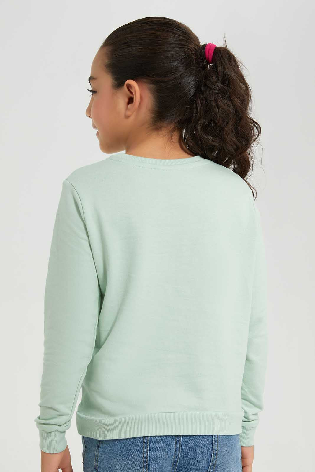 Redtag-GREEN-LICENSE-ACTIVE-TOP--MICKEY-&-FRIENDS-Bundle,-Category:Sweatshirts,-CHR,-Colour:Green,-Deals:3-For-90,-Deals:New-In,-Filter:Girls-(2-to-8-Yrs),-GIR-Sweatshirts,-New-In-GIR-APL,-Section:Girls-(0-to-14Yrs),-W22A-Girls-2 to 8 Years