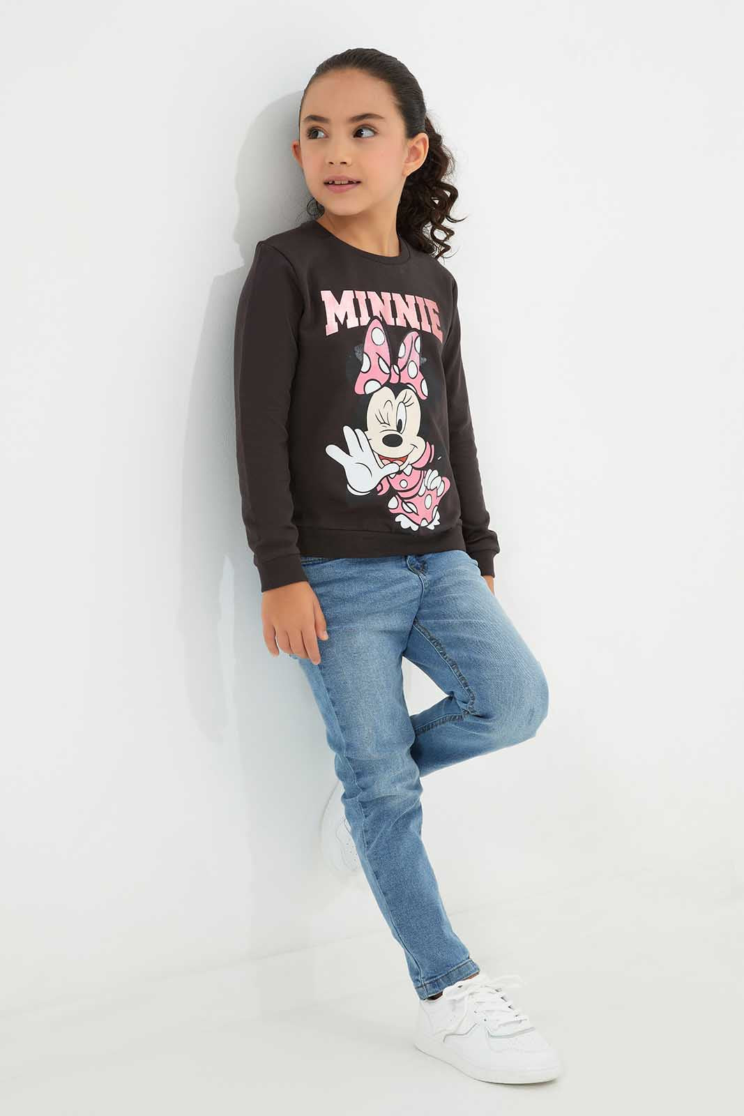 Redtag-CHARCOAL-LINSENSE-ACTIVE-TOP--MINNIE-FOIL-Bundle,-Category:Sweatshirts,-Colour:Charcoal,-Deals:3-For-90,-Deals:New-In,-Filter:Girls-(2-to-8-Yrs),-GIR-Sweatshirts,-New-In-GIR-APL,-Section:Girls-(0-to-14Yrs),-W22A-Girls-2 to 8 Years