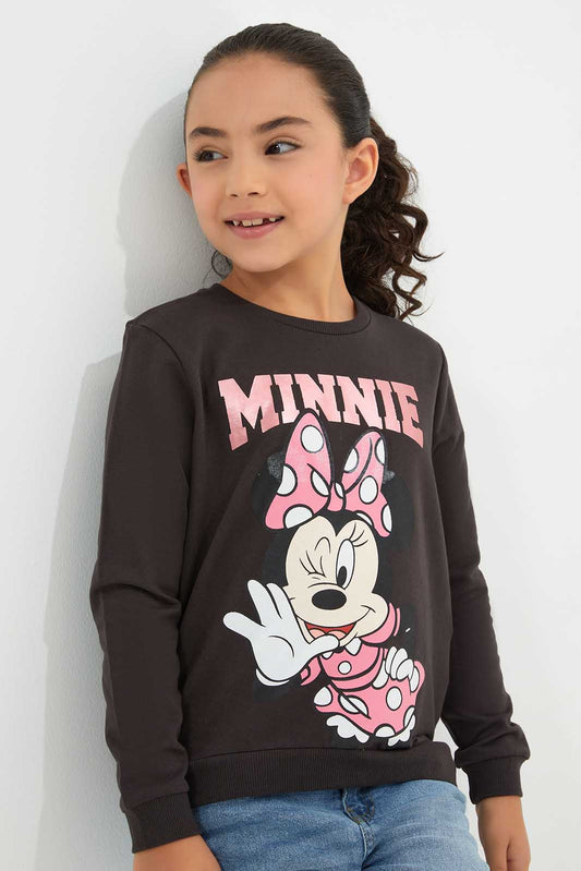 Redtag-CHARCOAL-LINSENSE-ACTIVE-TOP--MINNIE-FOIL-Bundle,-Category:Sweatshirts,-Colour:Charcoal,-Deals:3-For-90,-Deals:New-In,-Filter:Girls-(2-to-8-Yrs),-GIR-Sweatshirts,-New-In-GIR-APL,-Section:Girls-(0-to-14Yrs),-W22A-Girls-2 to 8 Years