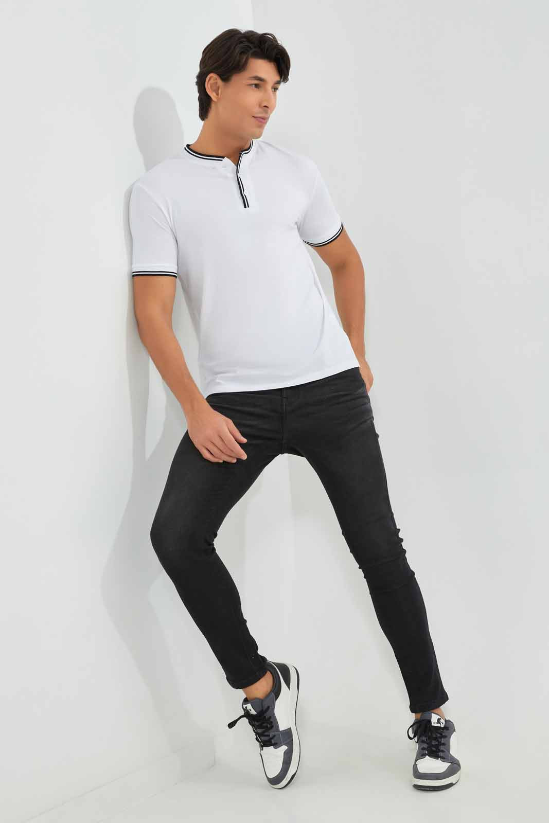 Redtag-White-Henley-T-Shirt-Category:T-Shirts,-Colour:White,-Deals:New-In,-Filter:Men's-Clothing,-Men-T-Shirts,-New-In-Men-APL,-Non-Sale,-Section:Men,-W22A-Men's-
