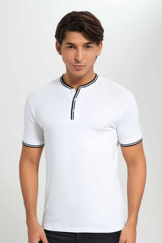 Redtag-White-Henley-T-Shirt-Category:T-Shirts,-Colour:White,-Deals:New-In,-Filter:Men's-Clothing,-Men-T-Shirts,-New-In-Men-APL,-Non-Sale,-Section:Men,-W22A-Men's-
