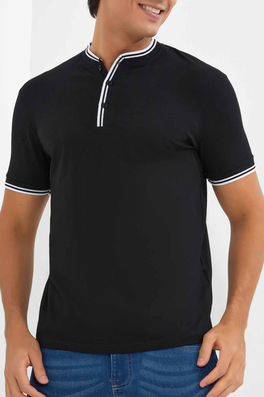 Redtag-Black-Henley-T-Shirt-Category:T-Shirts,-Colour:Black,-Deals:New-In,-Filter:Men's-Clothing,-Men-T-Shirts,-New-In-Men-APL,-Non-Sale,-Section:Men,-W22A-Men's-