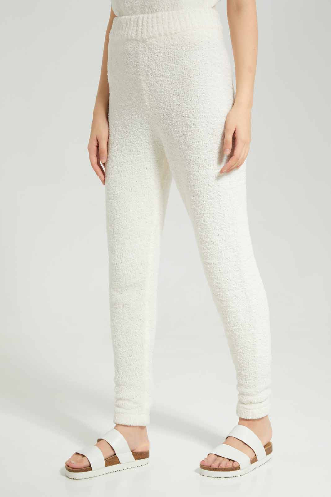 Redtag-Ivory-Shearling-Cozy-Lounge-Pants-Category:Joggers,-Colour:Ivory,-Deals:New-In,-Dept:Ladieswear,-Filter:Women's-Clothing,-New-In-Women-APL,-Non-Sale,-Section:Women,-W22B,-Women-Joggers,-Women-Loungewear-Pants-Women's-