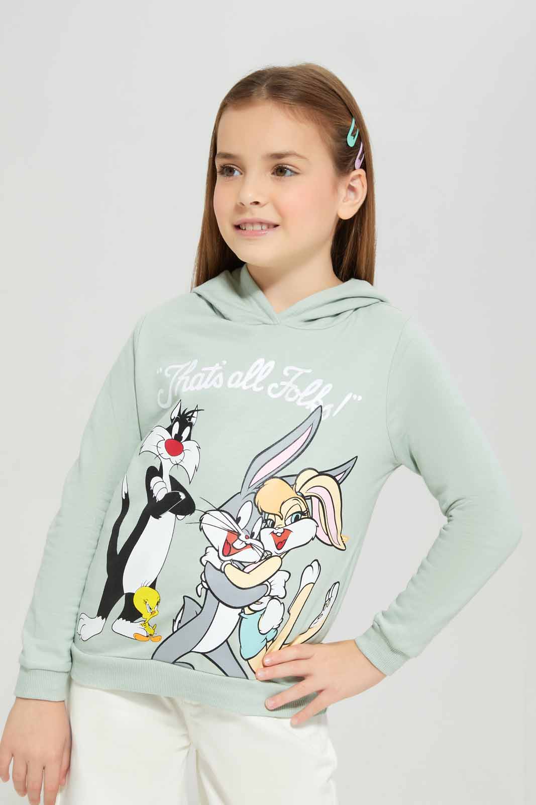 Redtag-CREAM-LICENSE-ACTIVE-TOP--BUG-S-BUNNY-4-Category:Sweatshirts,-Colour:Cream,-Deals:New-In,-Filter:Girls-(2-to-8-Yrs),-GIR-Sweatshirts,-New-In-GIR-APL,-Non-Sale,-Section:Girls-(0-to-14Yrs),-W22B-Girls-2 to 8 Years
