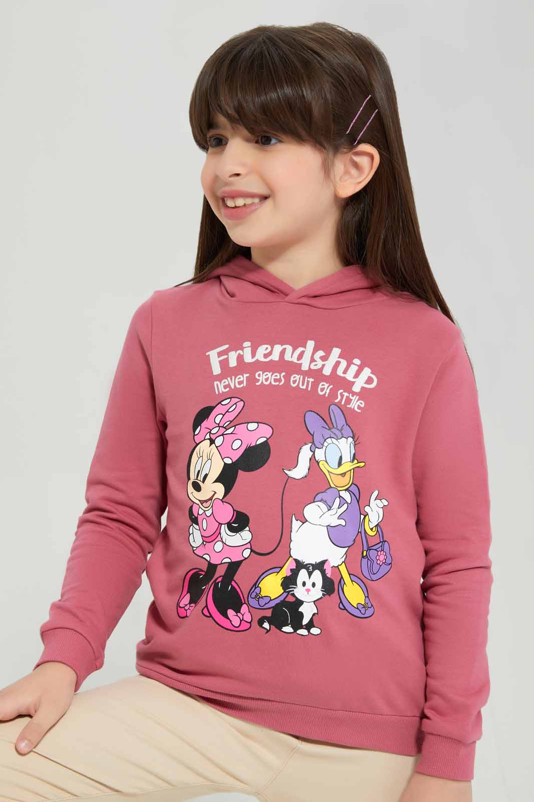Redtag-CHARCOAL-LICENSE-ACTIVE-TOP--FRIENDS-Category:Sweatshirts,-Colour:Charcoal,-Deals:New-In,-Filter:Girls-(2-to-8-Yrs),-GIR-Sweatshirts,-New-In-GIR-APL,-Non-Sale,-Section:Girls-(0-to-14Yrs),-W22B-Girls-2 to 8 Years