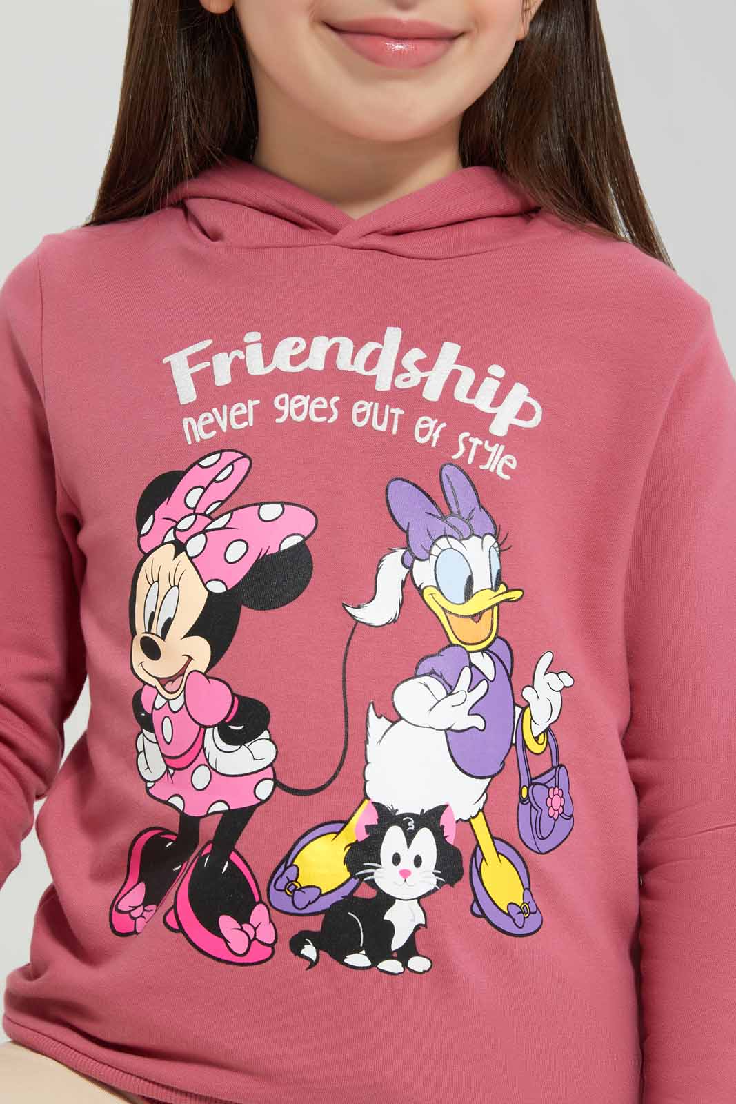 Redtag-CHARCOAL-LICENSE-ACTIVE-TOP--FRIENDS-Category:Sweatshirts,-Colour:Charcoal,-Deals:New-In,-Filter:Girls-(2-to-8-Yrs),-GIR-Sweatshirts,-New-In-GIR-APL,-Non-Sale,-Section:Girls-(0-to-14Yrs),-W22B-Girls-2 to 8 Years