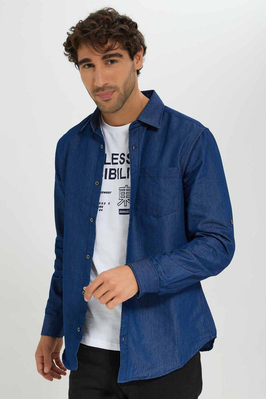 Redtag-Denim-Shirt-With-T-Shirt-Set-Category:Shirts,-Colour:Assorted,-Deals:New-In,-Filter:Men's-Clothing,-Men-Shirts,-New-In-Men-APL,-Non-Sale,-Section:Men,-W22A-Men's-