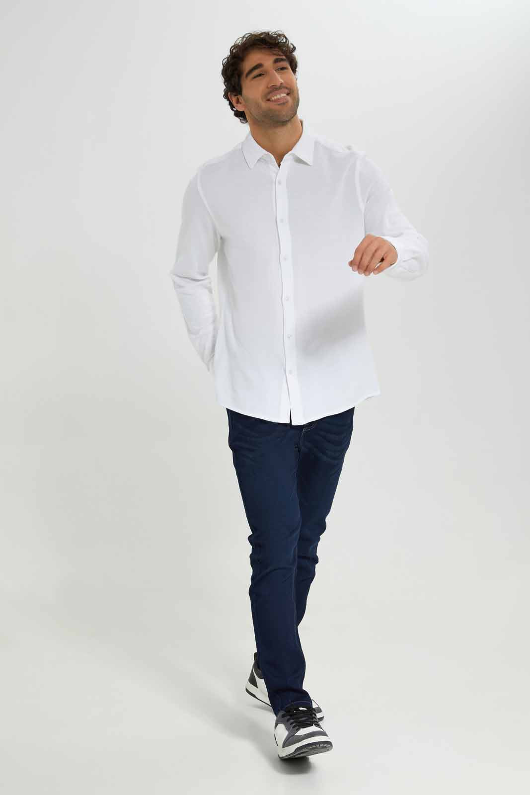 Redtag-White-Pique-Shirt-Category:Shirts,-Colour:White,-Deals:New-In,-Filter:Men's-Clothing,-Men-Shirts,-New-In-Men-APL,-Non-Sale,-Section:Men,-W22A-Men's-