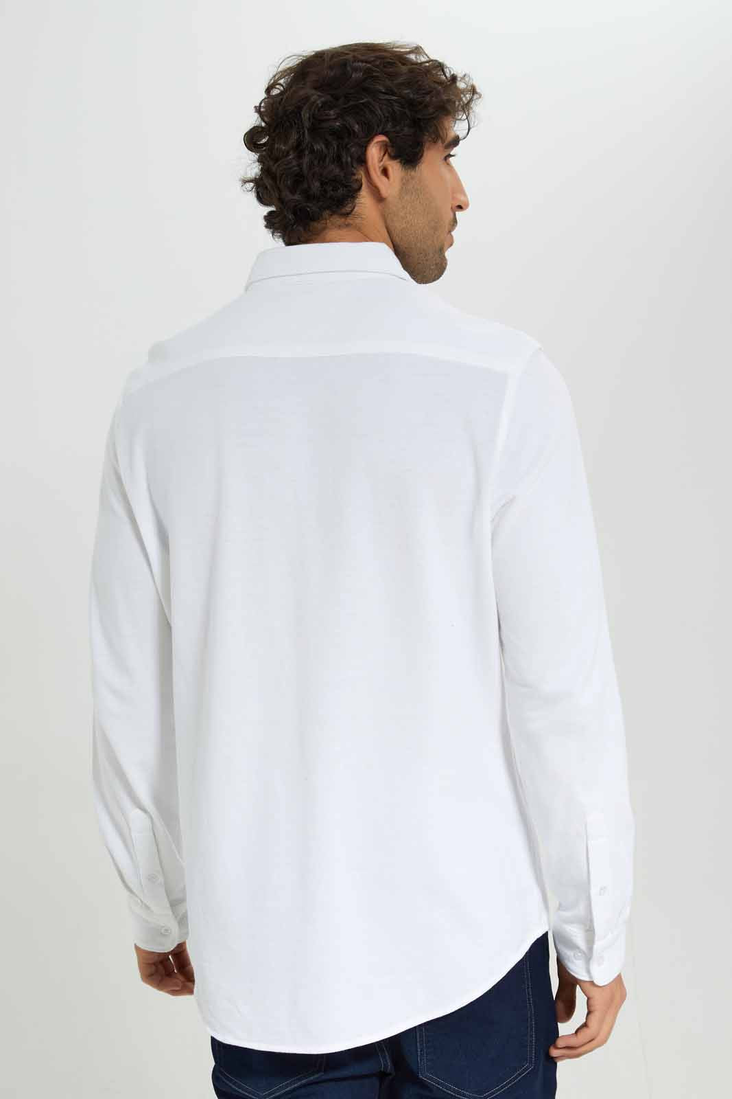 Redtag-White-Pique-Shirt-Category:Shirts,-Colour:White,-Deals:New-In,-Filter:Men's-Clothing,-Men-Shirts,-New-In-Men-APL,-Non-Sale,-Section:Men,-W22A-Men's-