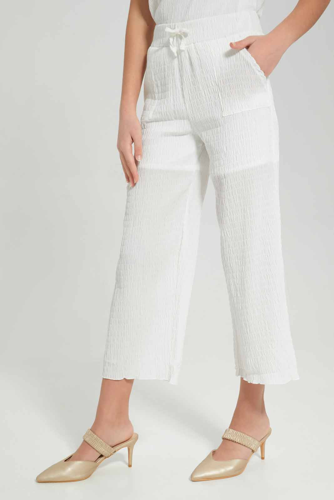 Redtag-White-Crinkle-Trouser-BTS,-Category:Trousers,-Colour:White,-Deals:New-In,-Filter:Senior-Girls-(8-to-14-Yrs),-GSR-Trousers,-NDAY,-New-In-GSR-APL,-Non-Sale,-Section:Girls-(0-to-14Yrs),-W22A-Senior-Girls-9 to 14 Years