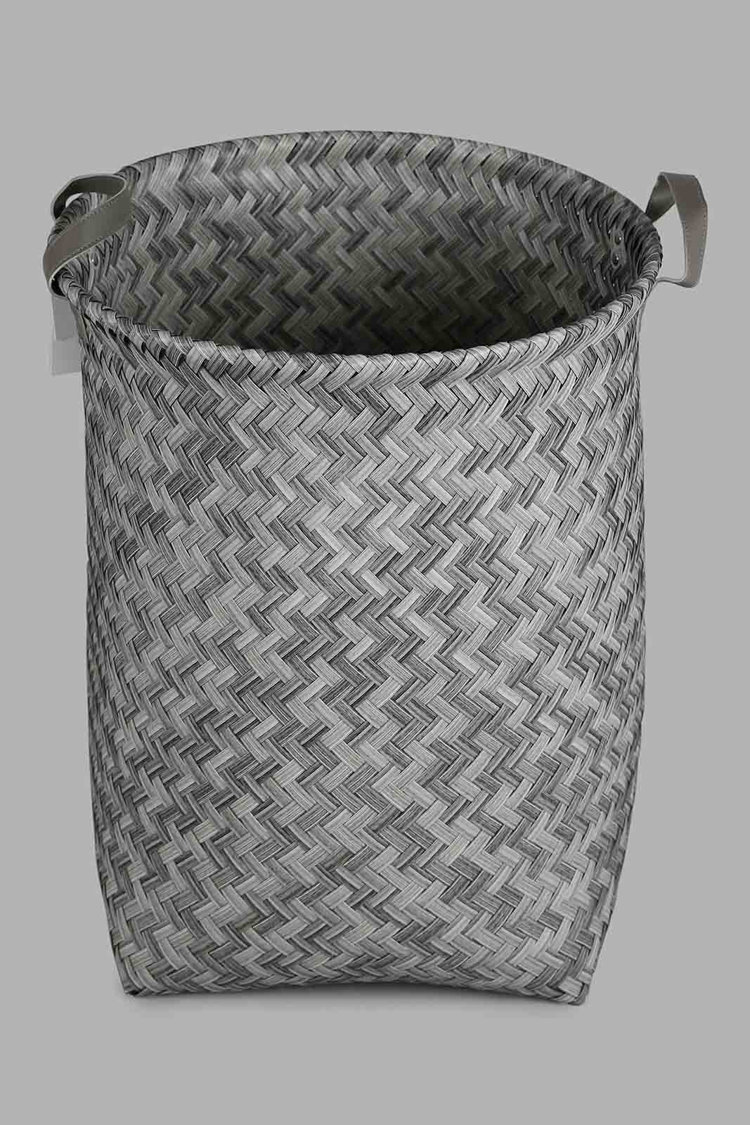 Redtag-Grey-Round-Laundry-Hamper-(Large)-Category:Laundry-Hampers,-Colour:Grey,-Deals:New-In,-Dept:Home,-Filter:Home-Bathroom,-HMW-BAC-Bath-Accessories,-New-In-HMW-BAC,-Non-Sale,-Section:Homewares,-W22B-Home-Bathroom-
