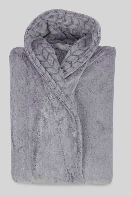 Women Purple Ultra Soft Bathrobe