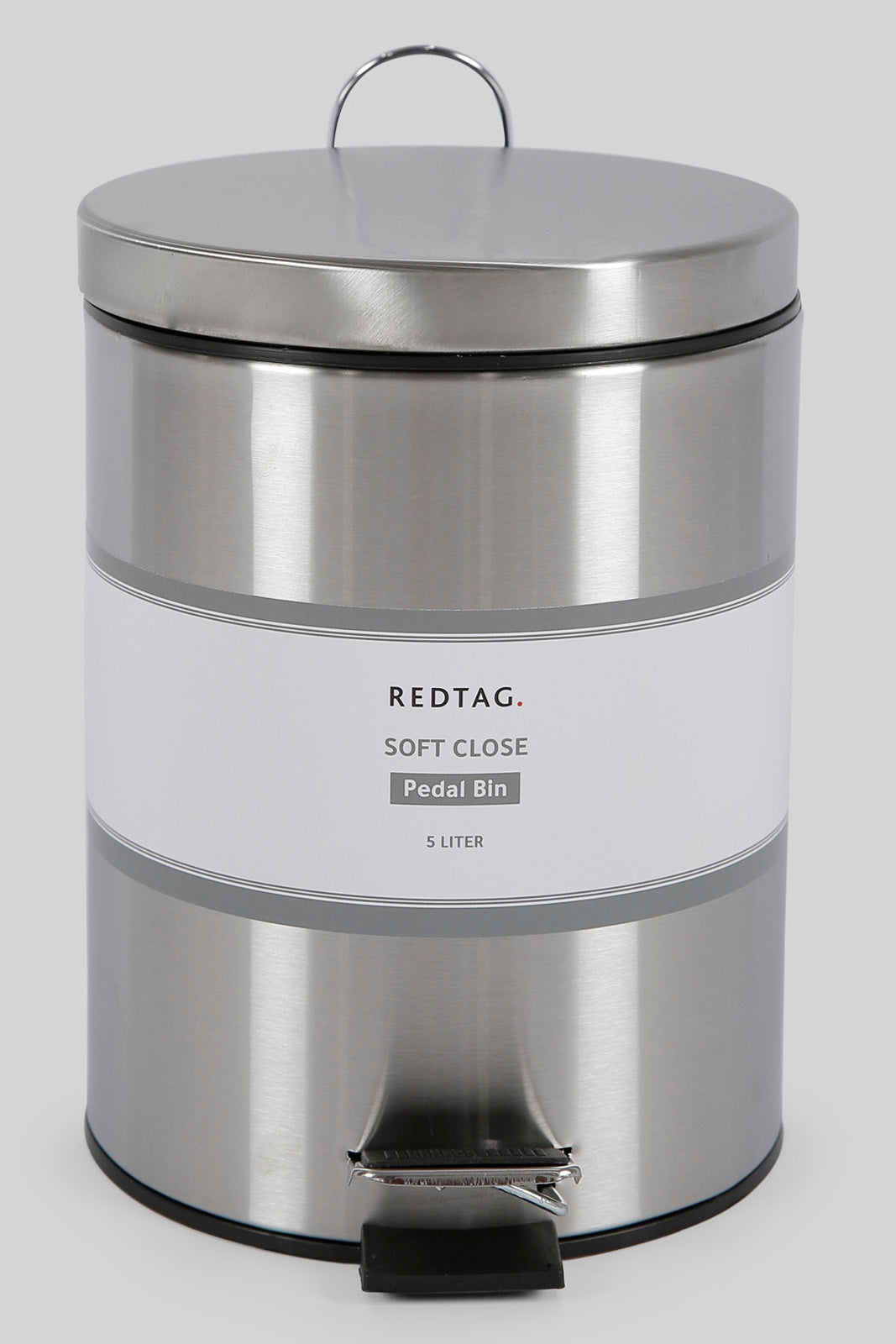 Redtag-Silver-Pedal-Bin-(5Lt.)-Category:Waste-Bins,-Colour:Silver,-Deals:New-In,-Dept:Home,-Filter:Home-Bathroom,-HMW-BAC-Bath-Accessories,-New-In-HMW-BAC,-Non-Sale,-Section:Homewares,-W22B-Home-Bathroom-