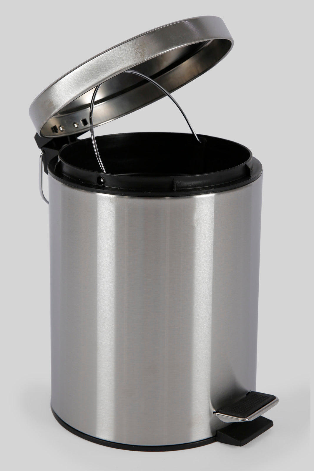 Redtag-Silver-Pedal-Bin-(5Lt.)-Category:Waste-Bins,-Colour:Silver,-Deals:New-In,-Dept:Home,-Filter:Home-Bathroom,-HMW-BAC-Bath-Accessories,-New-In-HMW-BAC,-Non-Sale,-Section:Homewares,-W22B-Home-Bathroom-