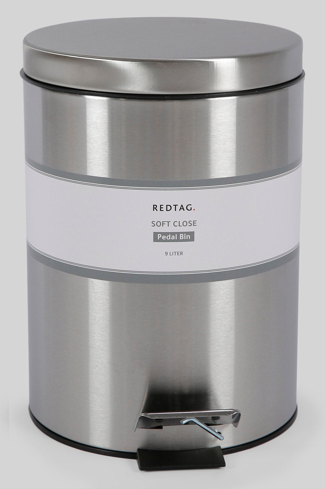 Redtag-Silver-Pedal-Bin-(9Lt.)-Category:Waste-Bins,-Colour:Silver,-Deals:New-In,-Dept:Home,-Filter:Home-Bathroom,-HMW-BAC-Bath-Accessories,-New-In-HMW-BAC,-Non-Sale,-Section:Homewares,-W22B-Home-Bathroom-