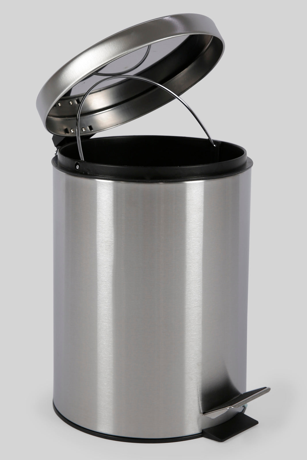 Redtag-Silver-Pedal-Bin-(9Lt.)-Category:Waste-Bins,-Colour:Silver,-Deals:New-In,-Dept:Home,-Filter:Home-Bathroom,-HMW-BAC-Bath-Accessories,-New-In-HMW-BAC,-Non-Sale,-Section:Homewares,-W22B-Home-Bathroom-