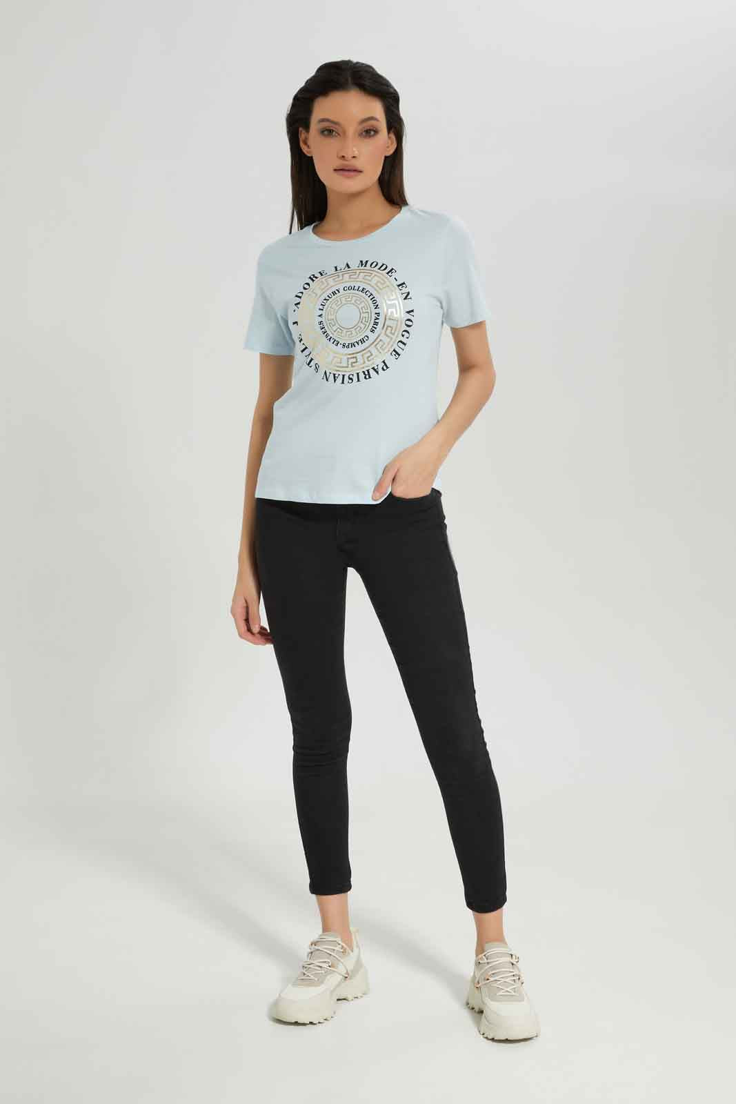 Redtag-Mint-Printed-T-Shirt-Category:T-Shirts,-Colour:Mint,-Deals:New-In,-Dept:Ladieswear,-Filter:Women's-Clothing,-New-In-Women-APL,-Non-Sale,-Section:Women,-TBL,-W22A,-Women-T-Shirts-Women's-