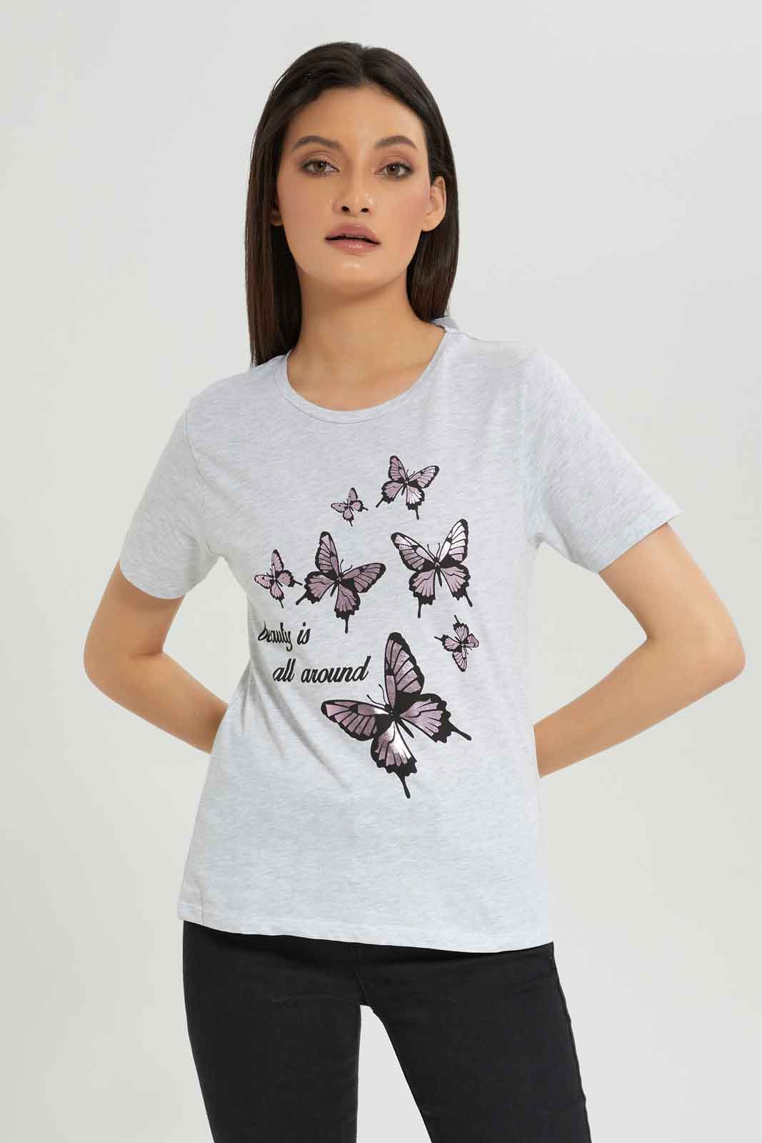 Redtag-Mid-Grey-Printed-T-Shirt-Category:T-Shirts,-Colour:Grey,-Deals:New-In,-Dept:Ladieswear,-Filter:Women's-Clothing,-New-In-Women-APL,-Non-Sale,-Section:Women,-TBL,-W22A,-Women-T-Shirts-Women's-
