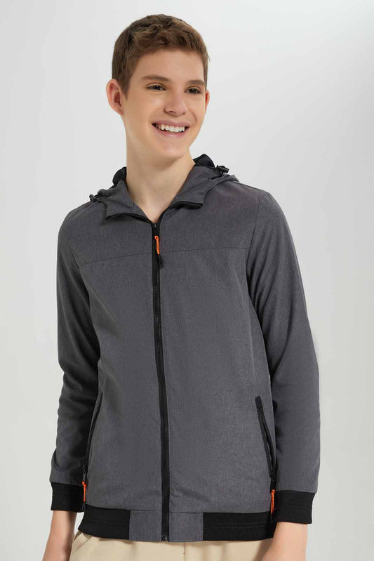 Redtag-Grey-Zip-On-Chest-And-Side-Pocket-Casual-Jacket-BSR-Jackets,-Category:Jackets,-Colour:Grey,-Deals:New-In,-Filter:Senior-Boys-(8-to-14-Yrs),-New-In-BSR-APL,-Non-Sale,-Section:Boys-(0-to-14Yrs),-W22A-Senior-Boys-9 to 14 Years