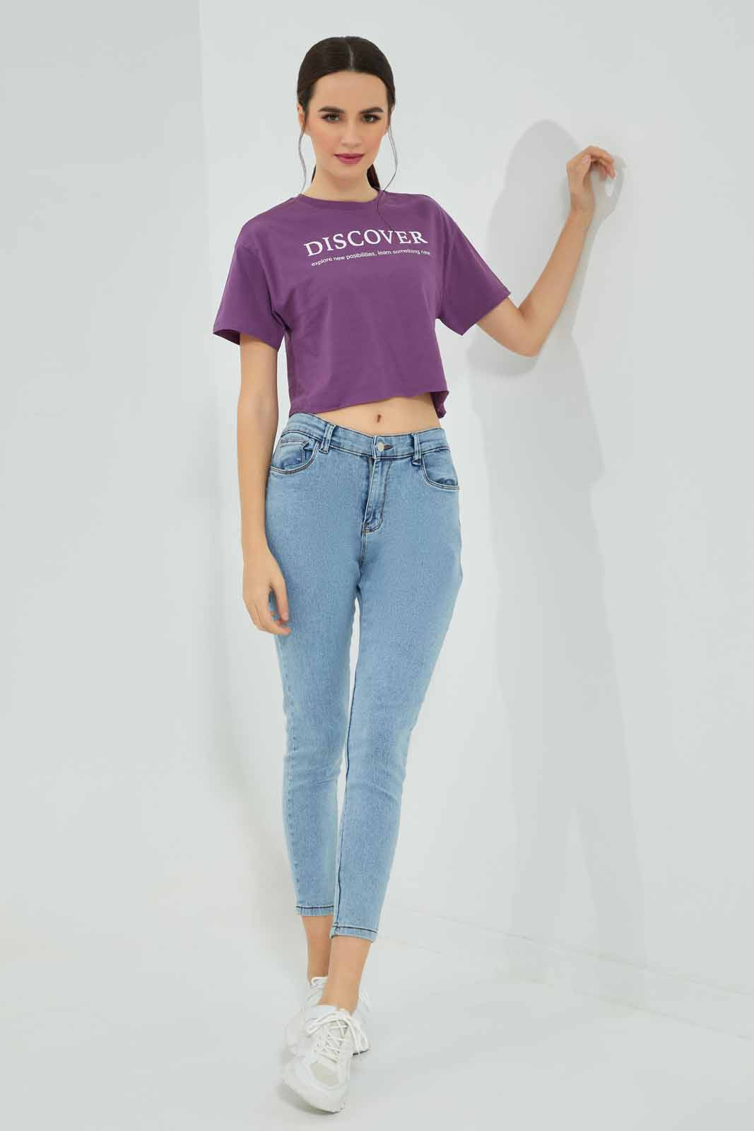 Redtag-Lilac-Metaverse-T-Shirt-Category:T-Shirts,-Colour:Violet,-Deals:New-In,-FF,-Filter:Women's-Clothing,-New-In-Women-APL,-Non-Sale,-Section:Women,-W22A,-Women-T-Shirts-Women's-