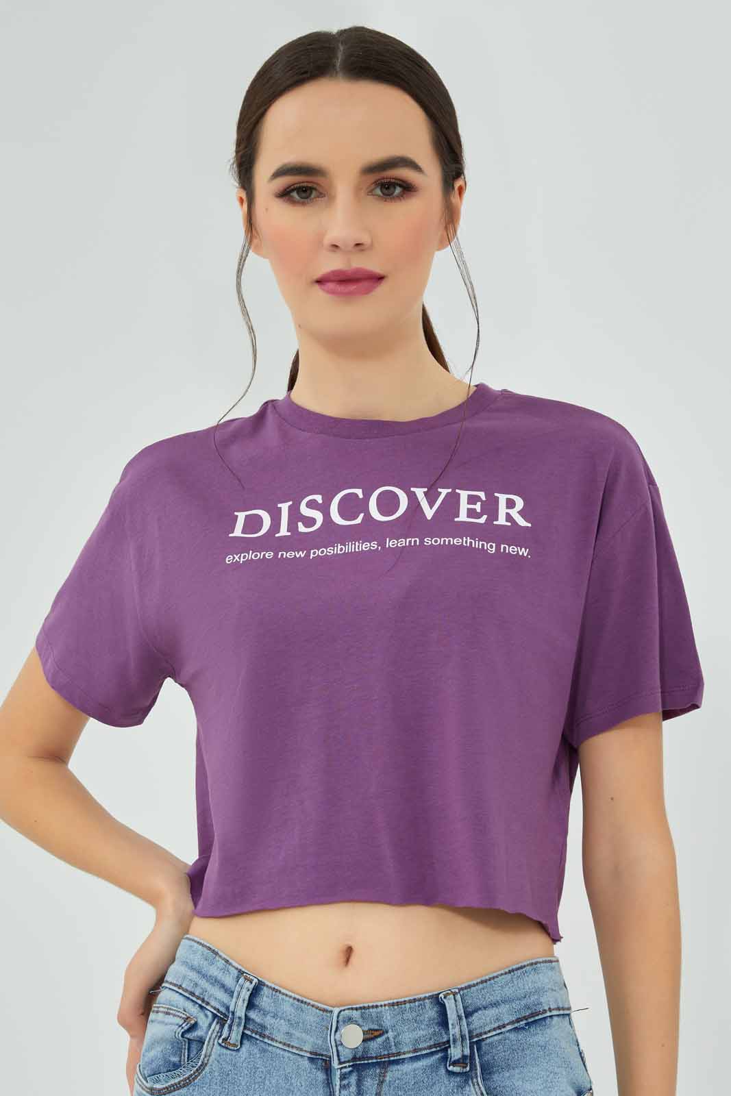 Redtag-Lilac-Metaverse-T-Shirt-Category:T-Shirts,-Colour:Violet,-Deals:New-In,-FF,-Filter:Women's-Clothing,-New-In-Women-APL,-Non-Sale,-Section:Women,-W22A,-Women-T-Shirts-Women's-