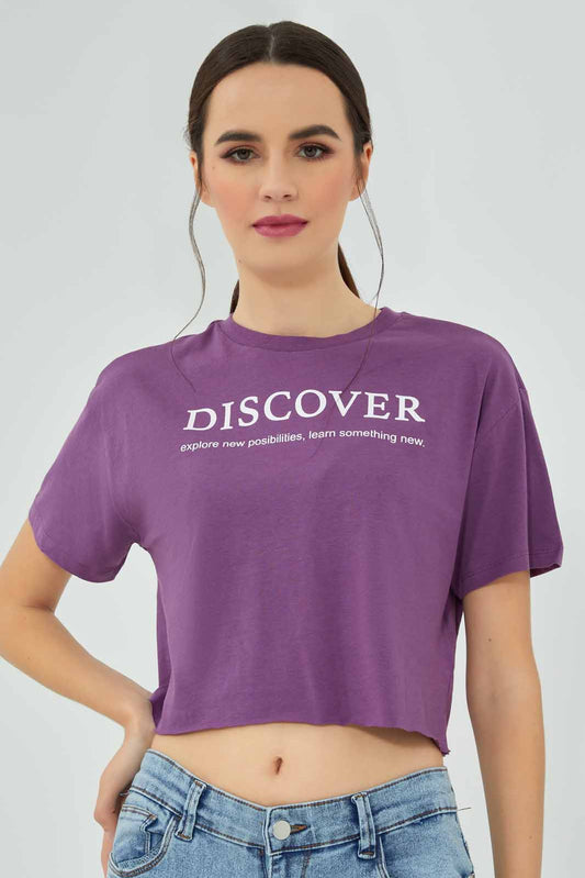Redtag-Lilac-Metaverse-T-Shirt-Category:T-Shirts,-Colour:Violet,-Deals:New-In,-FF,-Filter:Women's-Clothing,-New-In-Women-APL,-Non-Sale,-Section:Women,-W22A,-Women-T-Shirts-Women's-
