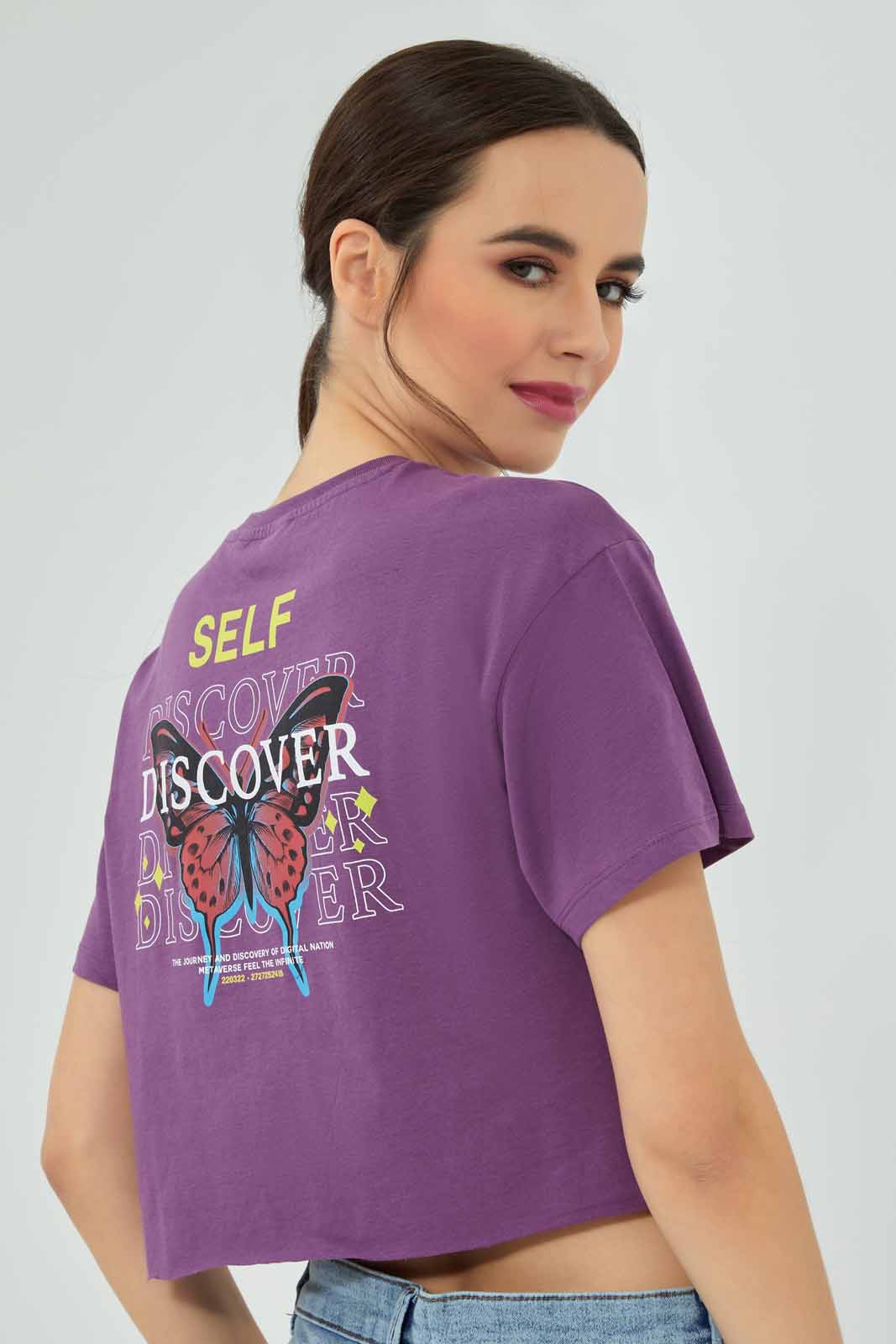 Redtag-Lilac-Metaverse-T-Shirt-Category:T-Shirts,-Colour:Violet,-Deals:New-In,-FF,-Filter:Women's-Clothing,-New-In-Women-APL,-Non-Sale,-Section:Women,-W22A,-Women-T-Shirts-Women's-