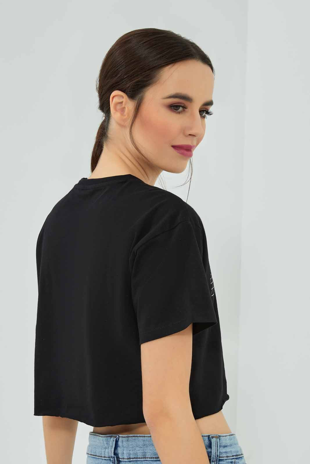 Redtag-Black-Metaverse-T-Shirt-Category:T-Shirts,-Colour:Black,-Deals:New-In,-FF,-Filter:Women's-Clothing,-New-In-Women-APL,-Non-Sale,-Section:Women,-W22A,-Women-T-Shirts-Women's-