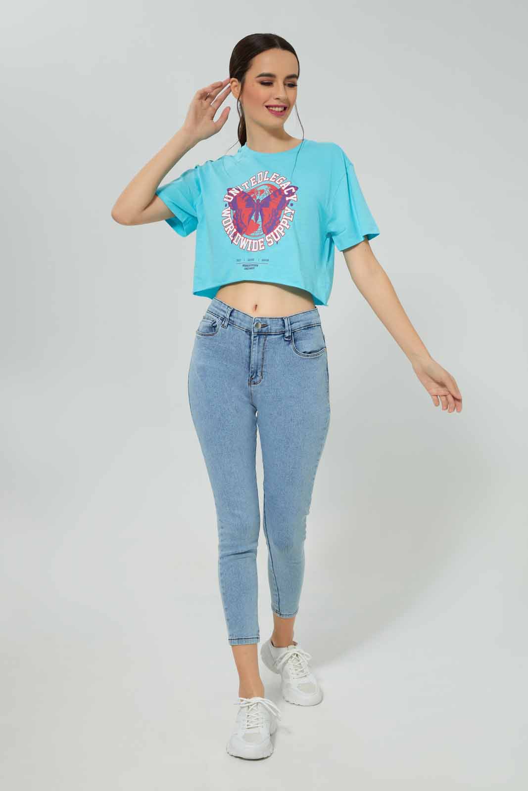 Redtag-Blue-Metaverse-T-Shirt-Category:T-Shirts,-Colour:Blue,-Deals:New-In,-FF,-Filter:Women's-Clothing,-New-In-Women-APL,-Non-Sale,-Section:Women,-W22A,-Women-T-Shirts-Women's-