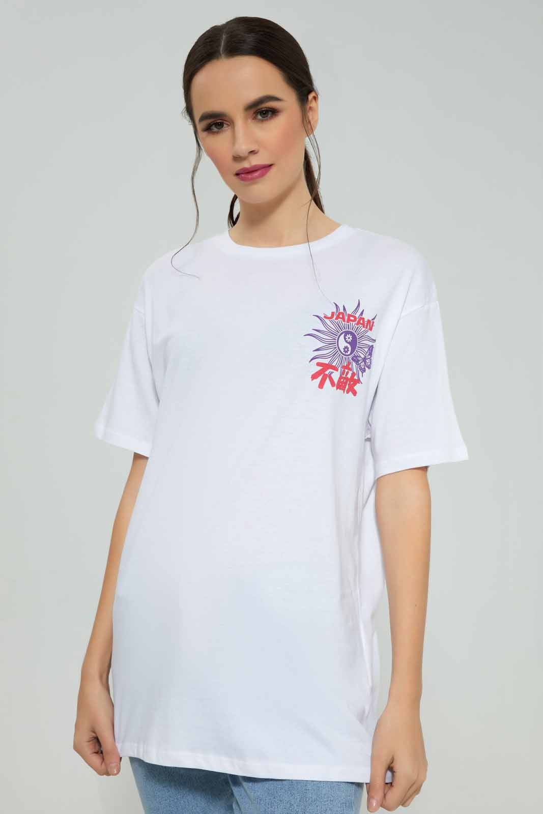 Redtag-White-Metaverse-T-Shirt-Category:T-Shirts,-Colour:White,-Deals:New-In,-FF,-Filter:Women's-Clothing,-New-In-Women-APL,-Non-Sale,-Section:Women,-W22A,-Women-T-Shirts-Women's-
