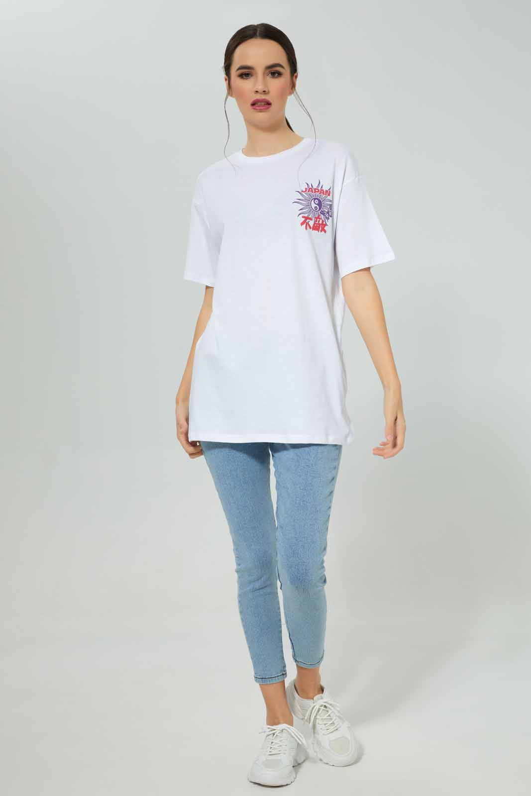 Redtag-White-Metaverse-T-Shirt-Category:T-Shirts,-Colour:White,-Deals:New-In,-FF,-Filter:Women's-Clothing,-New-In-Women-APL,-Non-Sale,-Section:Women,-W22A,-Women-T-Shirts-Women's-